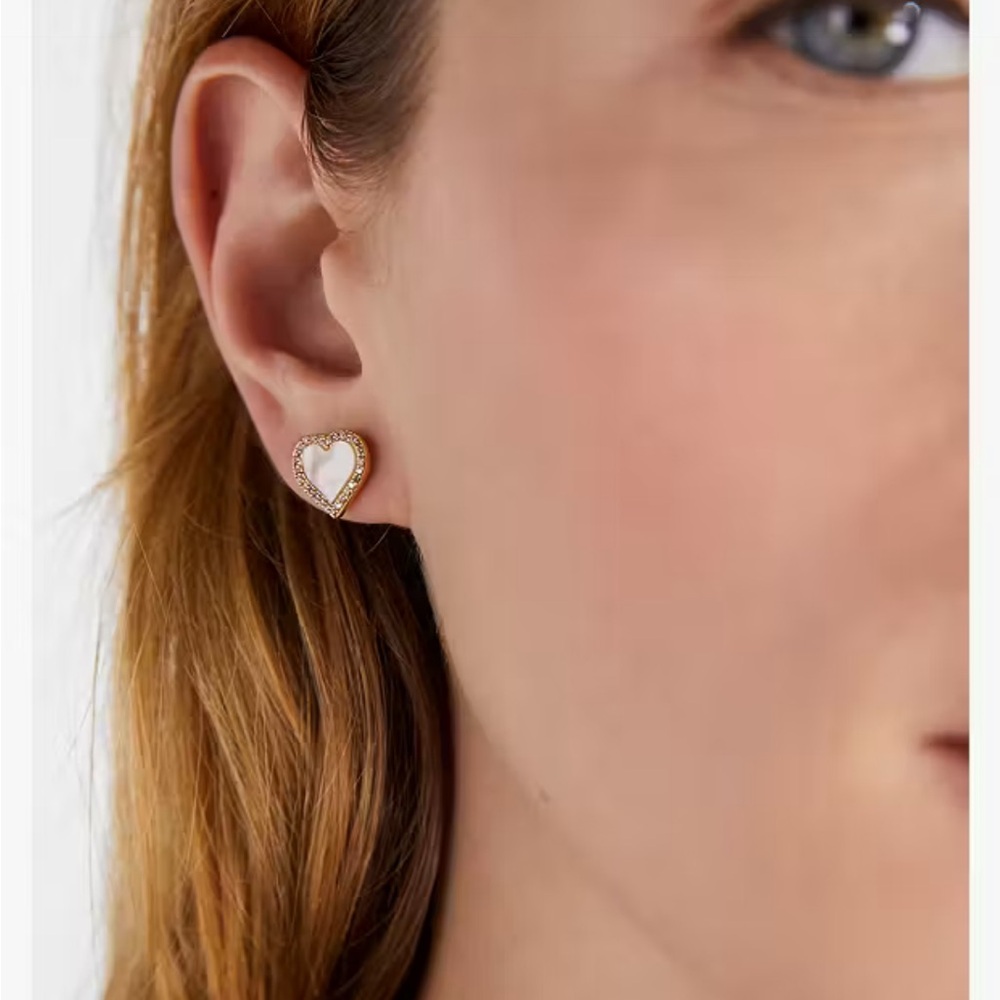 New! Kate Spade heart stud earrings